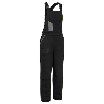 CD112BYR4XL Latzhose aus 100 % Baumwolle mit halb elastischem Bund, Reflexstreifen, Kontrastfarben, verlängerbar