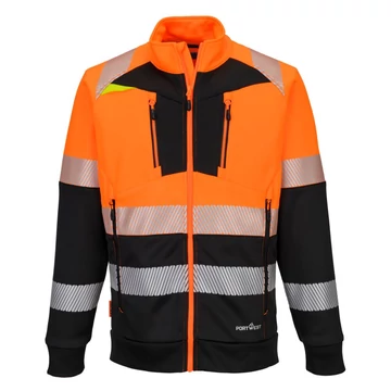 DX490OBR4XL Portwest DX4 Hi-Vis Class 1 Funnel-Neck Zip-Pullover