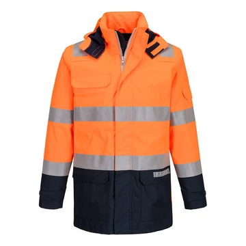 FR605ONRL Bizflame Regen+ leichte Warnschutz Jacke Lichtbogen Schutz