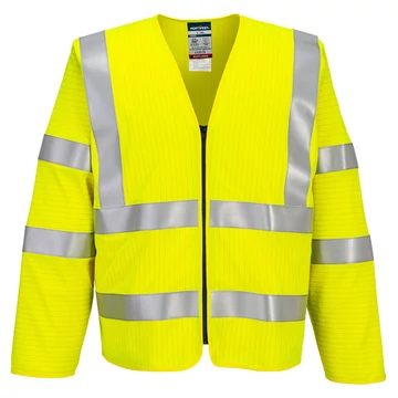 FR616YERL/XL Portwest Bizflame Hi-Vis Flammschutz Weste mit Reißverschluss