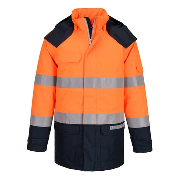 FR617ONRL Portwest Bizflame Rain+ Hi-Vis Multi-Norm Kontrast Flammschutz-Winterjacke