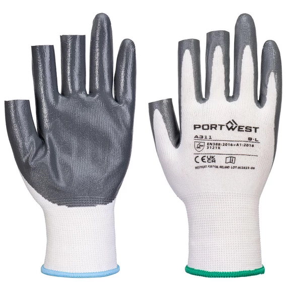 Grip 13 Nitril 3 Fingerlose Handschuhe (Pk12)