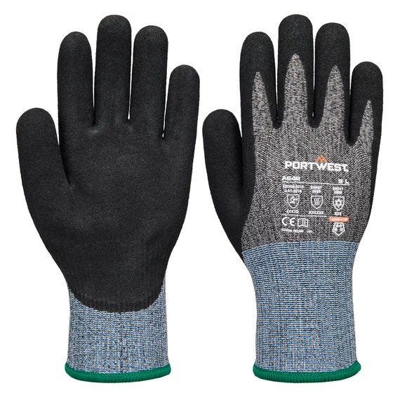 A646K8RL Der Vis-Tex Winter Cut D13 Nitrilhandschuh kombiniert eine HPPE-Außenschicht mit einer Acryl-Wärmesc