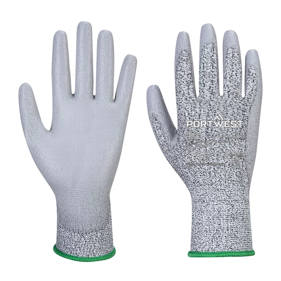 AB620G7RL Schutzhandschuh mit 13er-Strickstärke, glatter PU-Beschichtung, Schnittschutz für geringes Risiko, a