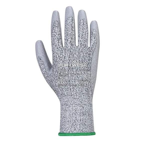 AB620G7RL Schutzhandschuh mit 13er-Strickstärke, glatter PU-Beschichtung, Schnittschutz für geringes Risiko, a