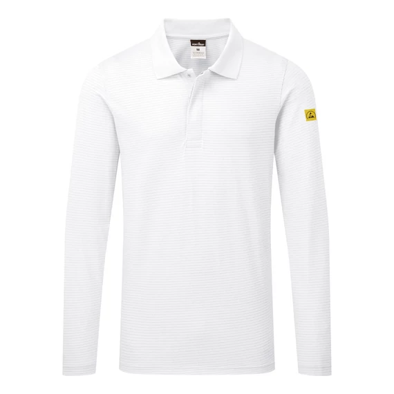 AS23WHR4XL Dieses antistatische Langarm - Poloshirt ist leicht und bequem. Der hohe Baumwollanteil macht es ide
