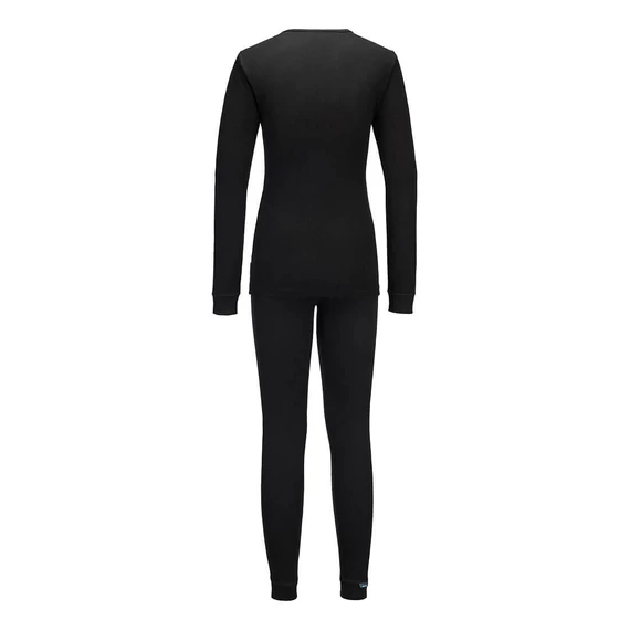 B128BKRL Damen Unterwäsche-Set bestehend aus langärmeligem Rundhals-Oberteil und Leggings, das zuverlässige I