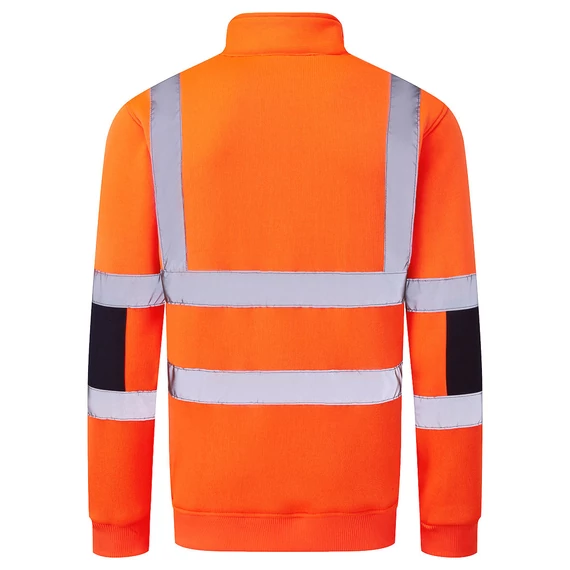 B314ORR4XL Portwest Hi-Vis cipzáras kötött pulóver
