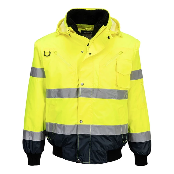 C465YNR6XL Warnschutz 3-in-1 Kontrast Pilotjacke