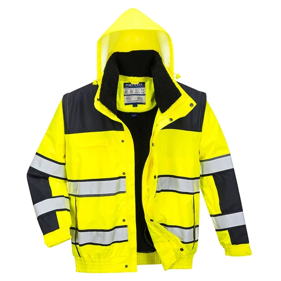 C466YBR5XL Warnschutz 3-in-1 Kontrast Winter Pilotjacke