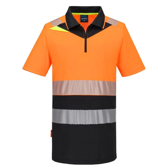 DX435OBR4XL Portwest DX4 Hi-Vis Class 1 Poloshirt mit Reißverschluss