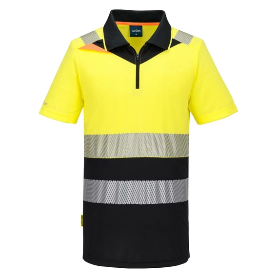 DX435YBR4XL Portwest DX4 Hi-Vis Class 1 Poloshirt mit Reißverschluss