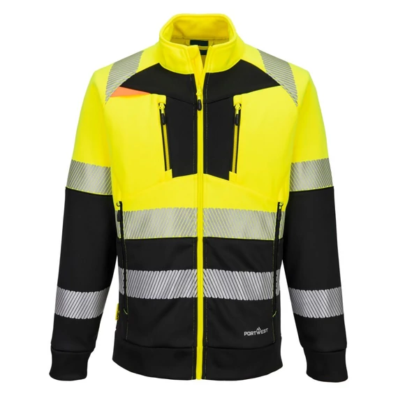 DX490YBR4XL Portwest DX4 Hi-Vis Class 1 Funnel-Neck Zip-Pullover