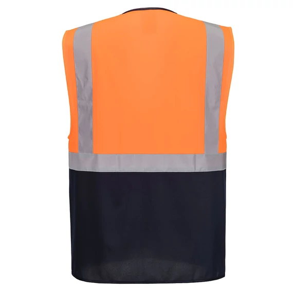 ES076ONR4XL Portwest ES1 Essential Hi-Vis kontraszt cipzáras vezetői mellény