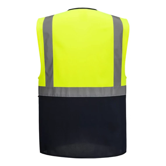 ES076YNR4XL Portwest ES1 Essential Hi-Vis kontraszt cipzáras vezetői mellény