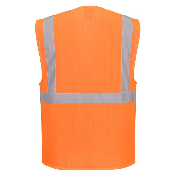 ES376ORR4XL Portwest ES1 Essential Hi-Vis Mesh cipzáras vezetői mellény