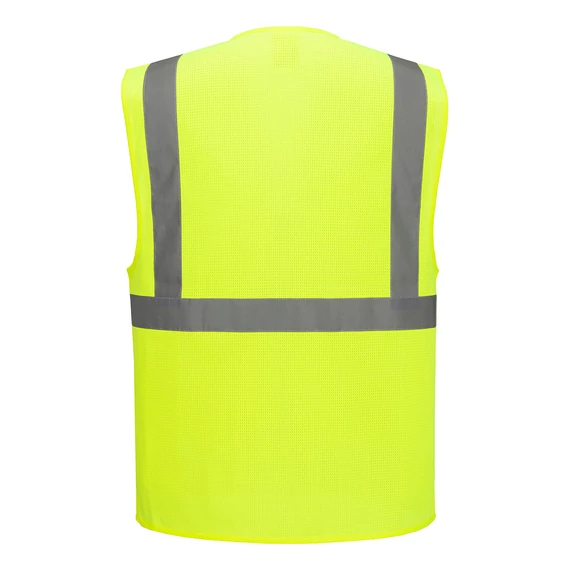 ES376YER4XL Portwest ES1 Essential Hi-Vis Mesh cipzáras vezetői mellény