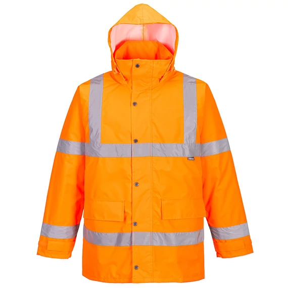 ES460ORR4XL Wasserdichte Hi-Vis Jacke mit verschweißten Nähten und extrem wasserabweisender, PFAS-freier Texpel