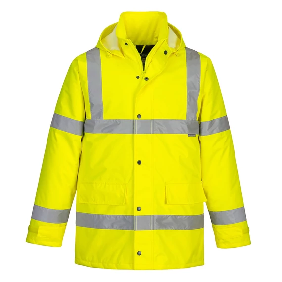 ES460YER4XL Wasserdichte Hi-Vis Jacke mit verschweißten Nähten und extrem wasserabweisender, PFAS-freier Texpel