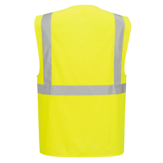 ES476YER4XL Portwest ES1 Essential Hi-Vis cipzáras vezetői mellény