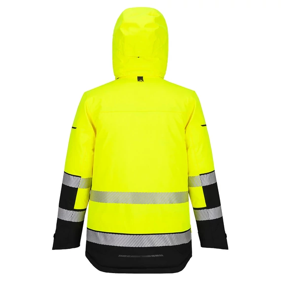 EV401YBRL Hi-Vis Winterparka mit hochwertigem, atmungsaktivem und winddichtem Material mit mechanischen Stretc