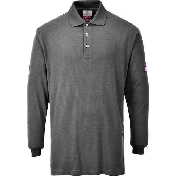 Flammhemmendes, antistatisches Langarm Poloshirt