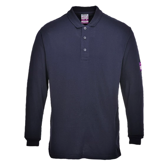 Flammhemmendes, antistatisches Langarm Poloshirt