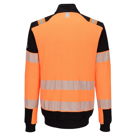 FR756OBRL Portwest PW3 Modaflame Knit Hi-Vis lángálló cipzáras pulóver