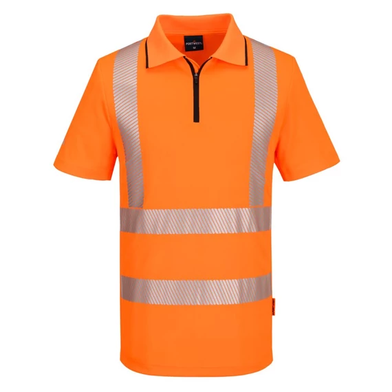 KX302ORR4XL Portwest KX3 Sport Hi-Vis Zip-Poloshirt