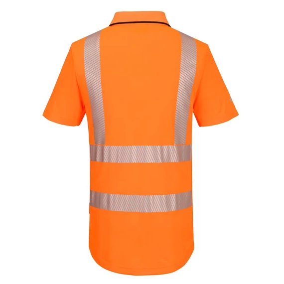 KX302ORR4XL Portwest KX3 Sport Hi-Vis Zip-Poloshirt