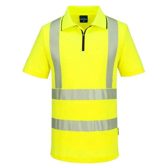 KX302YER4XL Portwest KX3 Sport Hi-Vis Zip-Poloshirt