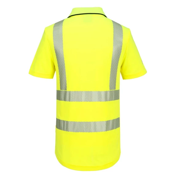 KX302YER4XL Portwest KX3 Sport Hi-Vis Zip-Poloshirt