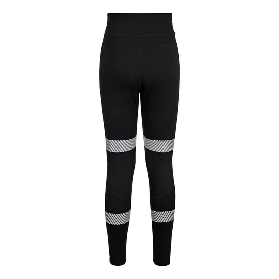 KX381BKR4XL Damen-Leggings aus 4-Wege-Stretchmaterial, mit hitzeversiegelten, segmentierten Reflexstreifen, hohe