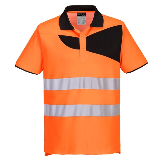 PW212OBRL PW2 Warnschutz Cotton Comfort Poloshirt kurzarm