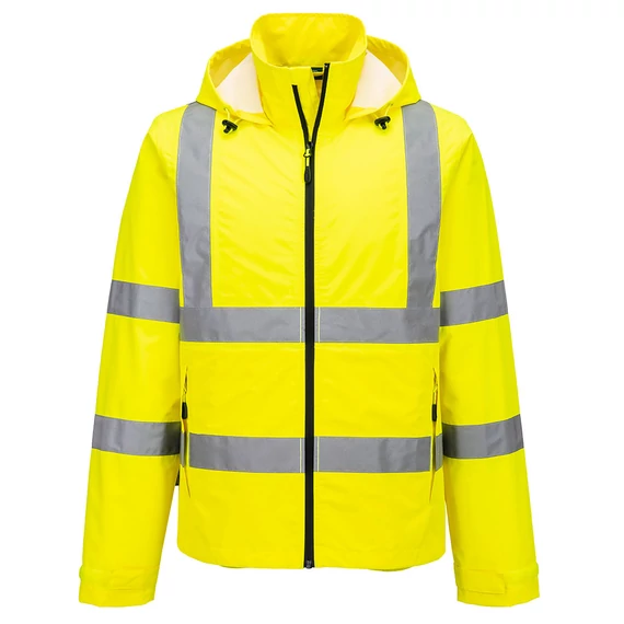 S164YER4XL Diese leichte, sportliche Jacke mit einrollbarer Kapuze, verstellbarem Saum und Ärmelbündchen sowie