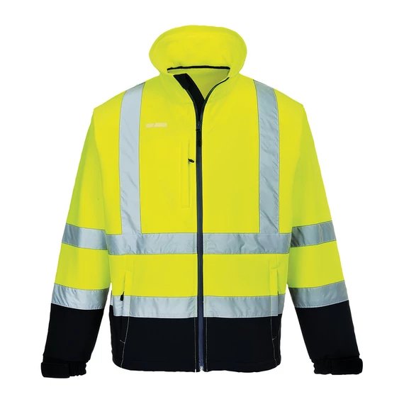 S425YNR4XL Warnschutz Kontrast Softshell-Jacke (3L)