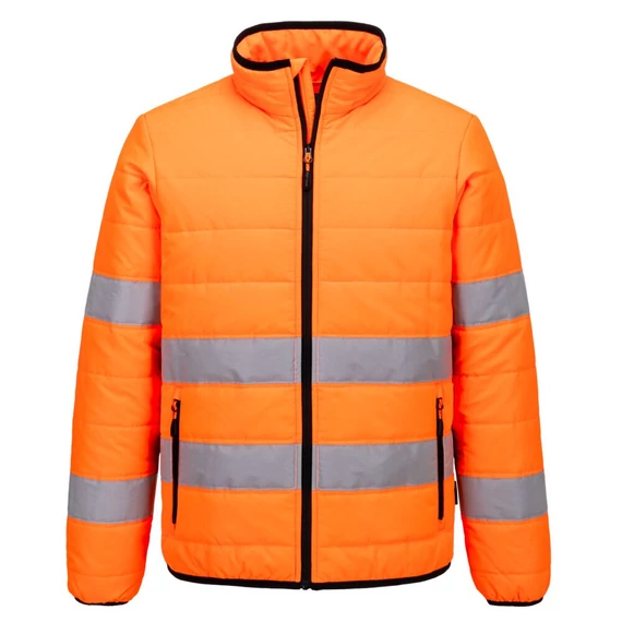 S617OBR4XL Die leichtgewichtige  Hi-Vis Steppjacke verfügt über aufgenähte Reflexstreifen für erhöhte Sichtbark