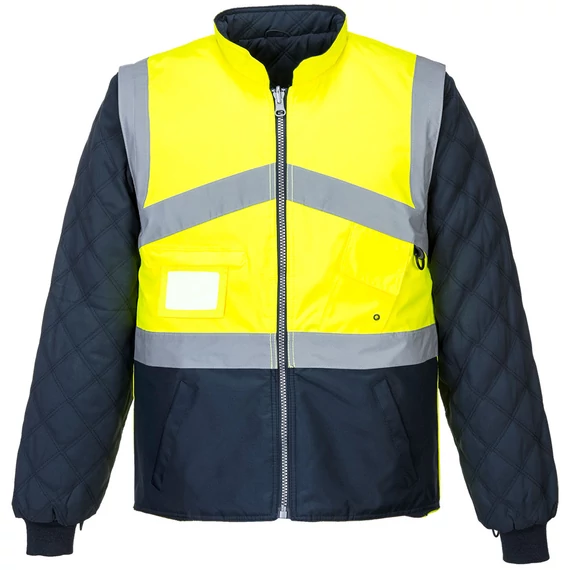 S769YNR4XL Atmungsaktive Warnschutz 2-in-1-Wendejacke mit Kontrast