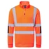 B314ORR4XL Portwest Hi-Vis cipzáras kötött pulóver