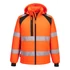 CD809OBR4XL Warnschutzjacke mit abnehmbarer Kapuze, Material mit UPF 40 (blockiert 98 % der UV-Strahlen), EN ISO
