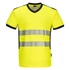PW310YBR4XL PW3 Warnschutz-T-Shirt mit V-Ausschnitt und Mesh Einsatz kurzarm